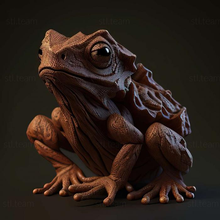 Realistic Frog  3d stl model for CNC